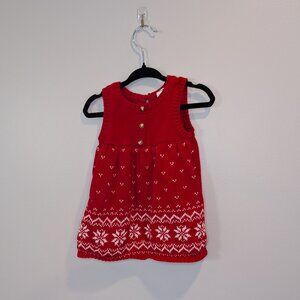❤️ 2 for 10 ❤️ Red & White Snowflake Christmas Knit Sweater Dress | 100% Cotton